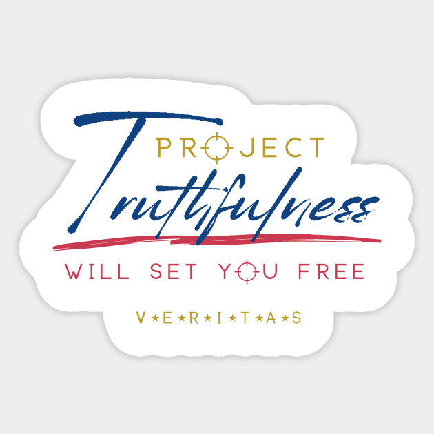 Truthfulness Will Set You Free - Project Veritas Light Sticker by Bee-Fusion